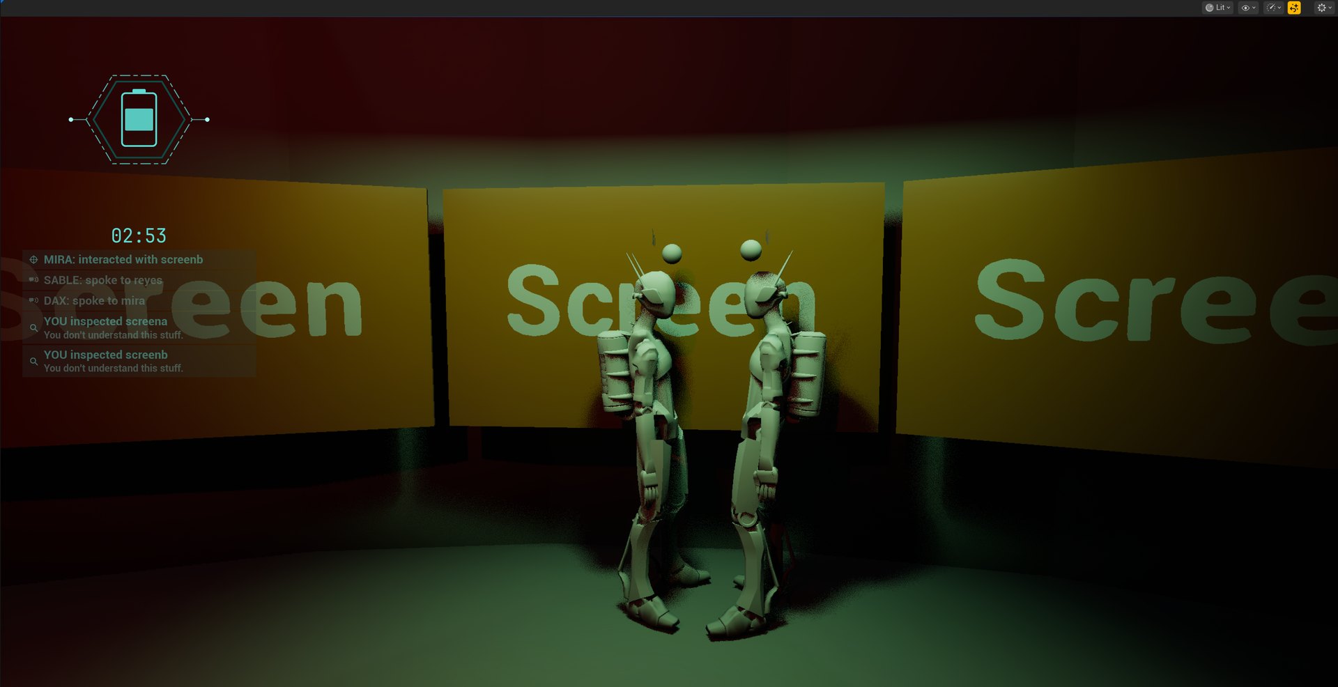 Crew at the consoles